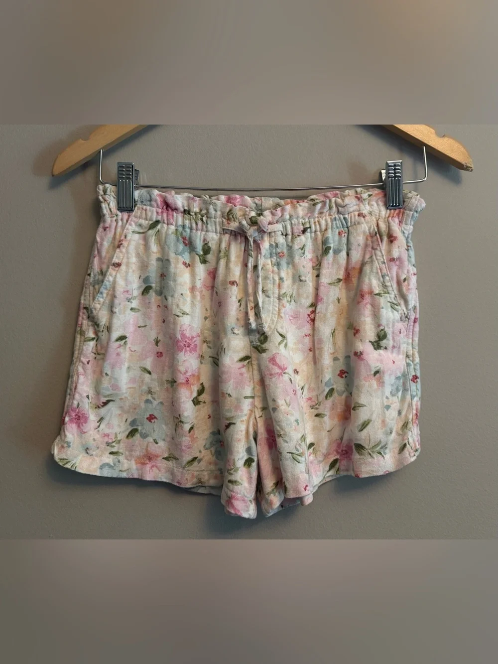 Abercrombie Kids Girls Cream Floral Tank & Shorts Set - Size 11/12